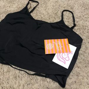 NWT black ladder back Kortni Jeane swim top